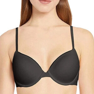 Calvin Klein Constant Convertible Strap Lightly Lined Demi Bra Black Size 32 D